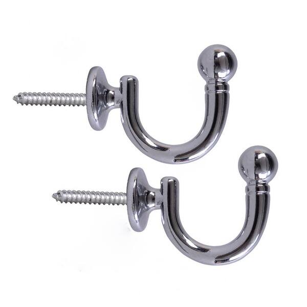 Ample Decor 2 pcs Metal Tie Backs, Tie Hook, Curtain Tieback Hooks
